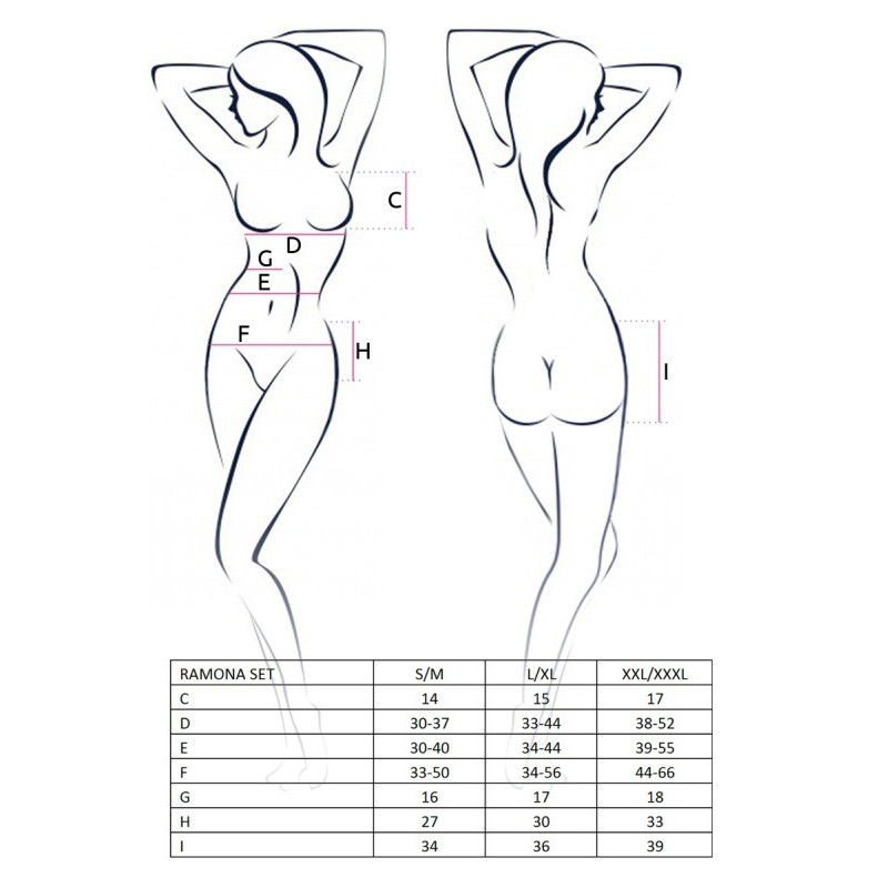 Прозорий жіночий комплект Passion Erotic Line RAMONA SET L/XL Чорний Прозорий жіночий комплект Passion Erotic Line RAMONA SET L/XL Чорний