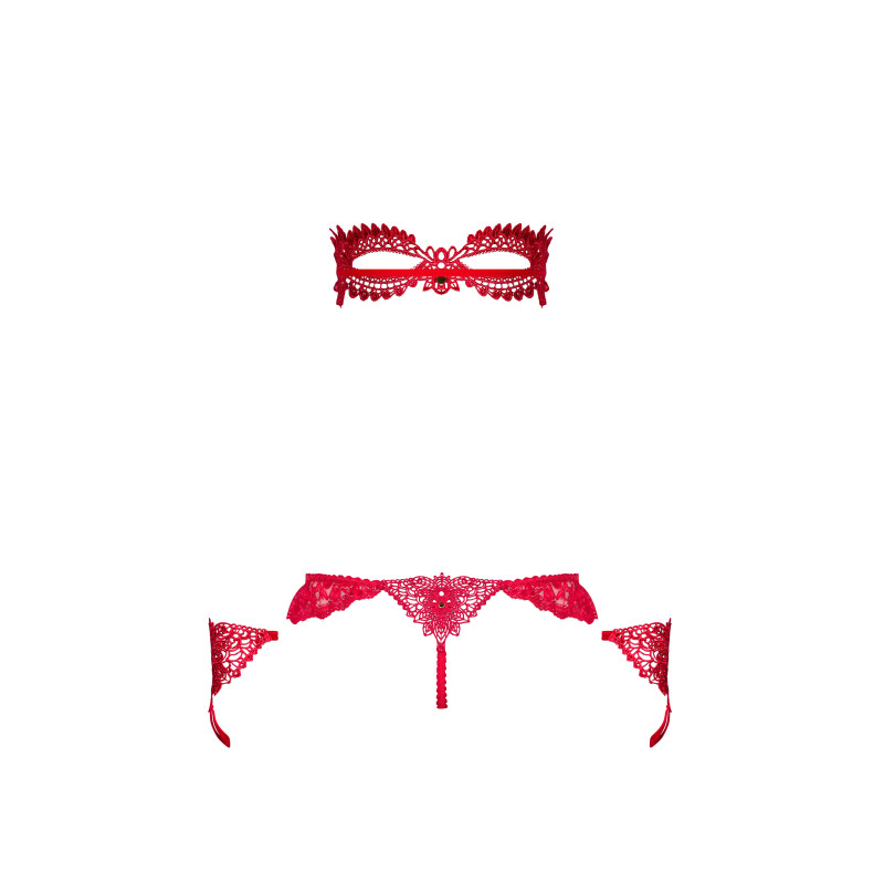 Комплект Obsessive Hetea Червоний S/M Комплект Obsessive Hetea Червоний S/M