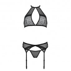 Комплект белья Passion SATARA SET black L/XL