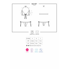 Комплект Obsessive 822-SET-3 Червоний S/M