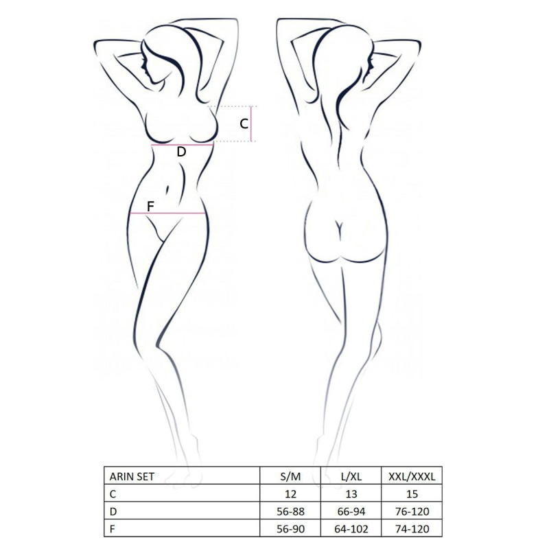 Комплект белья Passion ARIN SET Черный XXL/XXXL Комплект белья Passion ARIN SET Черный XXL/XXXL