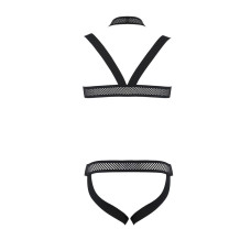 Комплект чоловічої білизни з кріпленнями Passion 043 Jacob black S/M