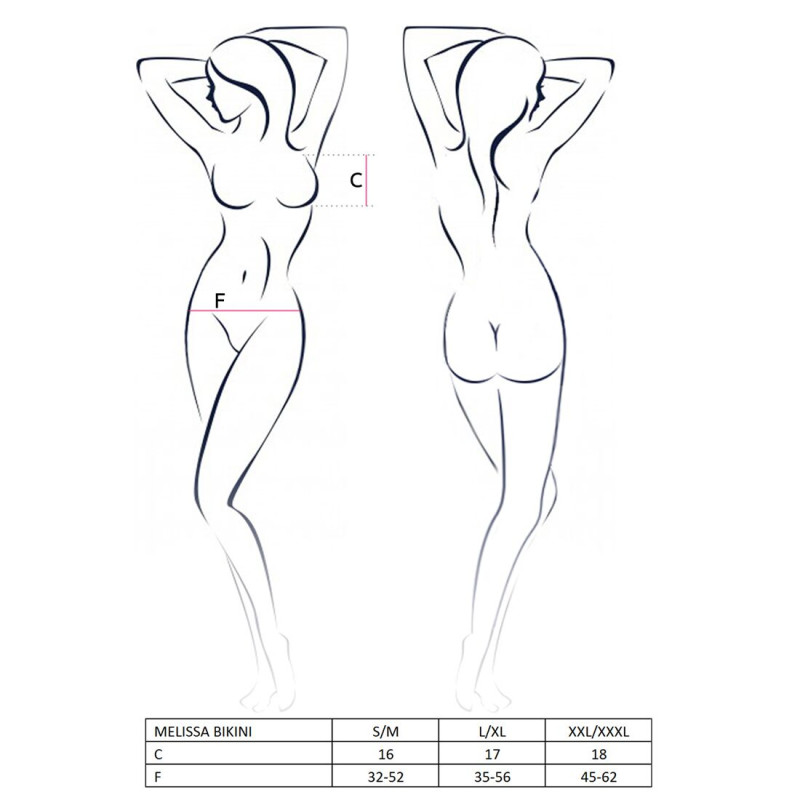 Комплект белья Passion MELISSA BIKINI black XXL/XXXL Комплект белья Passion MELISSA BIKINI black XXL/XXXL