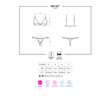 Комплект Obsessive 865-SET-1 Чорний S/M