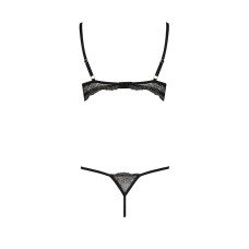 Комплект белья Passion VALERY SET OpenBra Черный L/XL