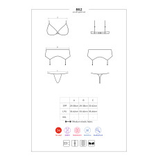 Комплект Obsessive 862-SEG-1 Черный L/XL