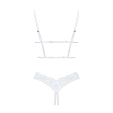 Еротичний комплект Obsessive Heavenlly 2-pcs cupless set XL/2XL, відкриті груди, з доступом