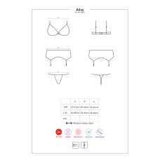 Комплект Obsessive Ailay Чорний S/M