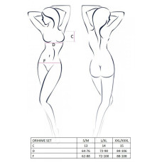 Комплект білизни Passion ORIHIME SET Білий XXL/XXXL