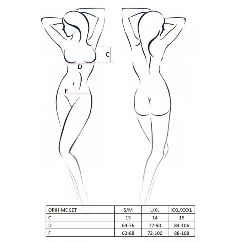 Комплект белья Passion ORIHIME SET Белый XXL/XXXL Комплект белья Passion ORIHIME SET Белый XXL/XXXL