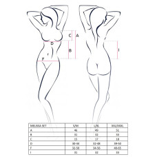 Комплект білизни Passion MELISSA SET black L/XL