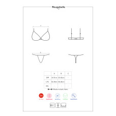 Комплект Obsessive Rougebelle Чорний S/M