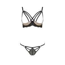 Комплект белья Passion VALERY SET OpenBra Черный L/XL