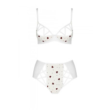 Эротический комплект с рисунком Passion LOVELIA BIKINI white XXL/XXXL