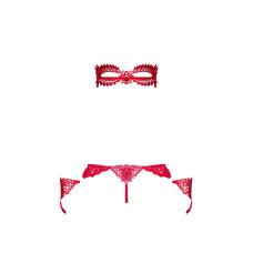 Комплект Obsessive Hetea Червоний L/XL