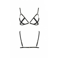 Открытый бюстгальтер-стрепы Passion Exclusive NICKY BRA black S/M