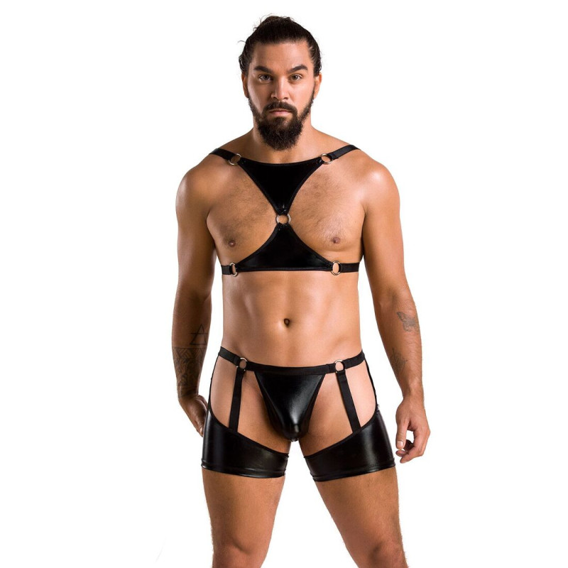 Комплект эротического мужского белья Passion 047 Set John black XXL/XXXL Комплект эротического мужского белья Passion 047 Set John black XXL/XXXL