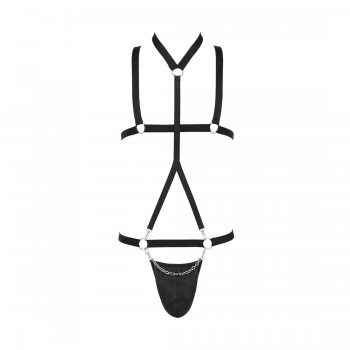 Комплект мужского белья со стрепом Passion 039 Set Andrew black L/XL