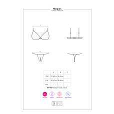 Комплект Obsessive Megies Чорний S/M