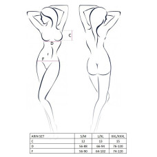 Комплект білизни ARIN SET black S/M - Passion Exclusive: сітчастий ліф і стрінги