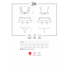 Комплект Obsessive Julitta Білий L/XL