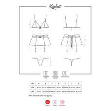 Комплект Obsessive Kisselent Чорний S/M