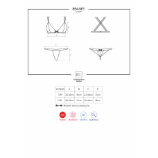 Комплект Obsessive 854-SET-1 Чорний S/M