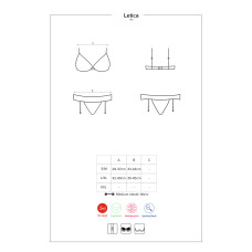 Комплект Obsessive Letica Чорний S/M