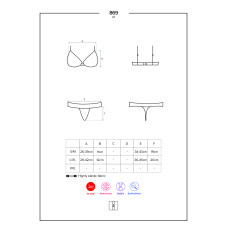 Комплект Obsessive 869-SET-1 Черный L/XL