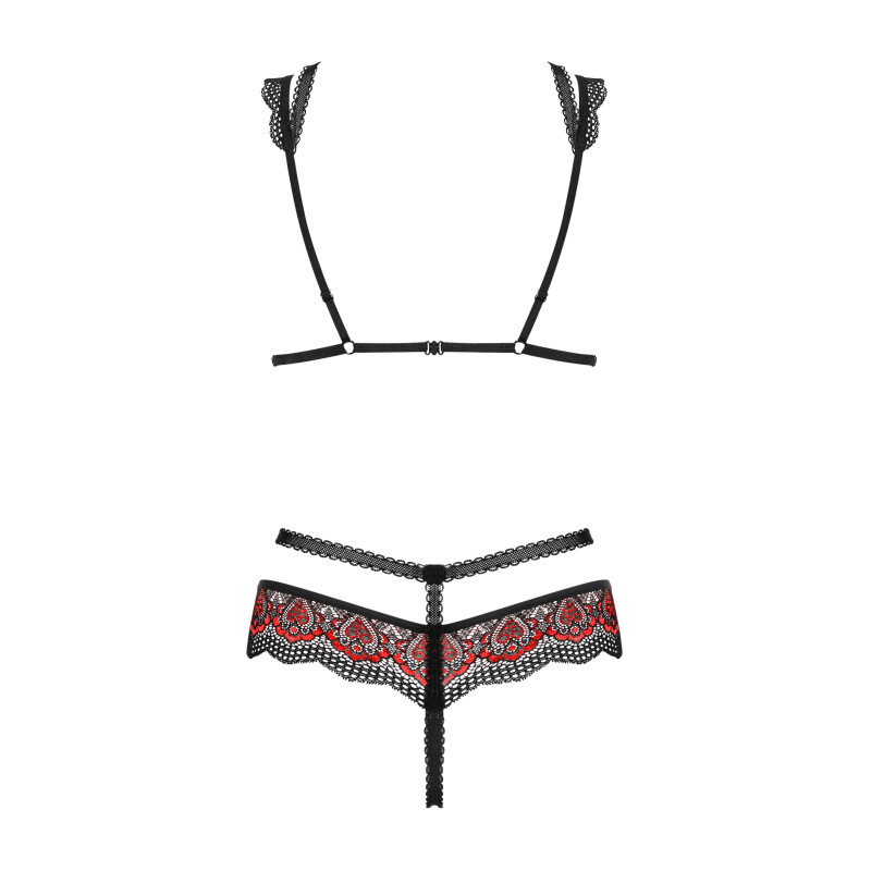 Комплект Obsessive Megies Черный L/XL