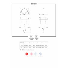 Комплект Obsessive 838-SEG-3 Красный S/M