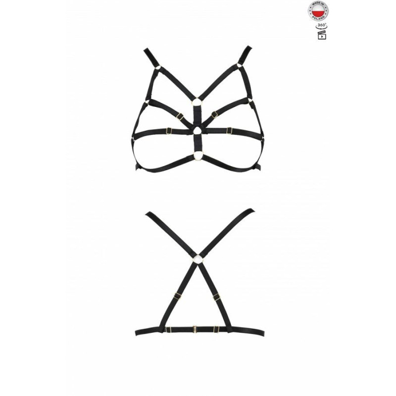 Бюстгальтер-стрепы Passion Exclusive ARMANDA BRA black XXL/XXXL Бюстгальтер-стрепы Passion Exclusive ARMANDA BRA black XXL/XXXL