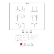 Комплект Obsessive 842-SEG-5 Розовый L/XL