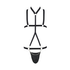 Комплект мужского белья со стреп Passion 039 Set Andrew black XXL/XXXL