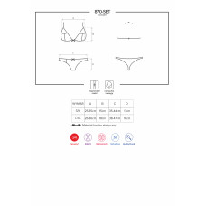 Комплект Obsessive 870-SET-3 Червоний S/M