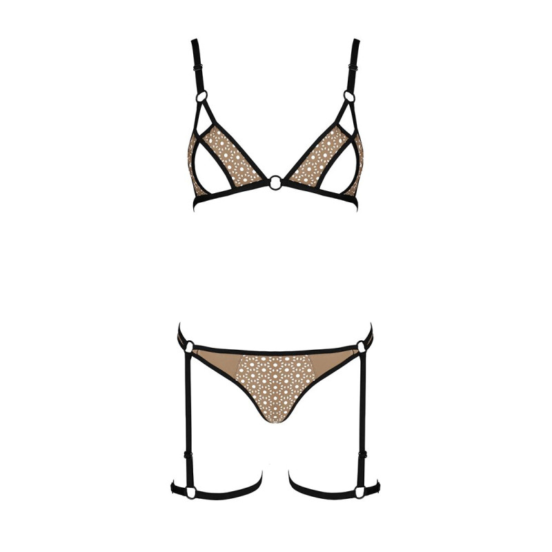 Эротический комплект нижнего белья Passion GABI SET beige XXL/XXXL Эротический комплект нижнего белья Passion GABI SET beige XXL/XXXL