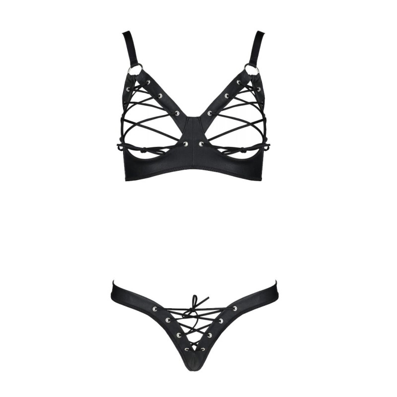 Комплект из экокожи Passion CELINE BIKINI black 6XL/7XL Комплект из экокожи Passion CELINE BIKINI black 6XL/7XL
