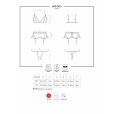 Комплект Obsessive 845-SEG-5 Рожевий L/XL