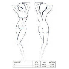 Комплект білизни Passion DEBRA SET Чорний L/XL