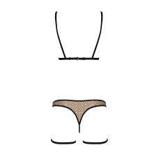 Эротический комплект нижнего белья Passion GABI SET beige XXL/XXXL