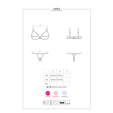 Відкритий комплект Obsessive Letica Чорний S/M