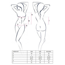 Женский эротический комплект Passion VIRGIN SET XXL/XXXL Черный