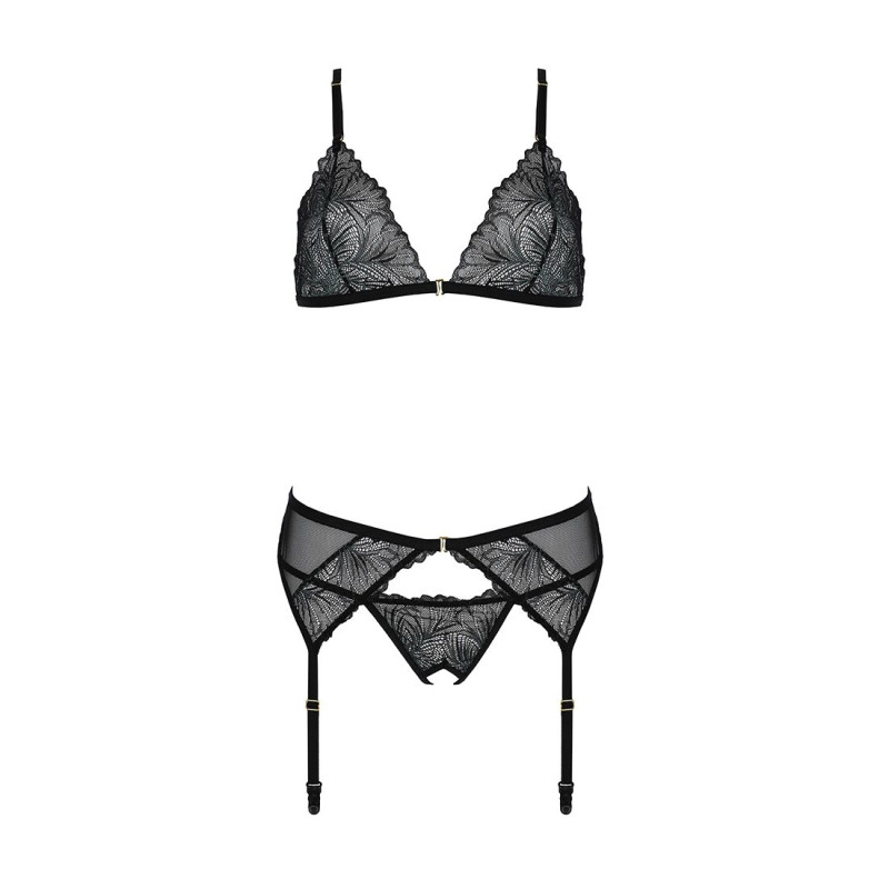 Комплект з відкритим доступом Passion DELIENA SET black S/M Комплект з відкритим доступом Passion DELIENA SET black S/M