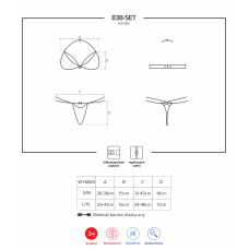 Комплект Obsessive 838-SET-1 Чорний L/XL