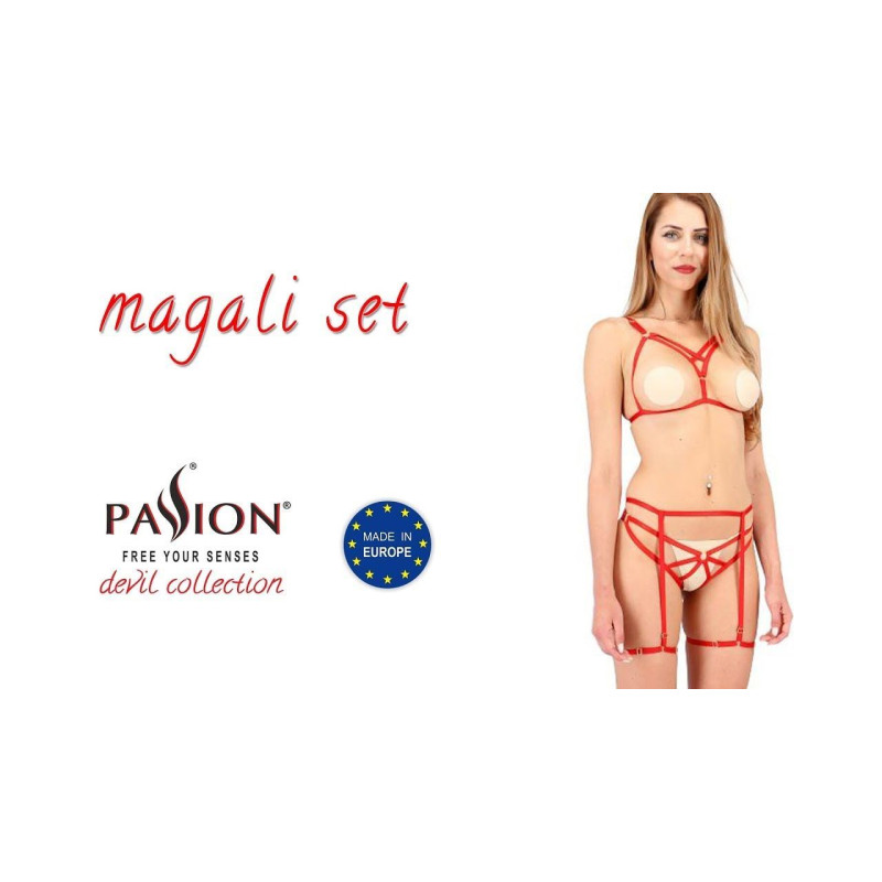 Комплект белья Passion MAGALI SET OpenBra Красный XXL/XXXL Комплект белья Passion MAGALI SET OpenBra Красный XXL/XXXL