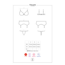 Комплект Obsessive Chiccanta Черный L/XL