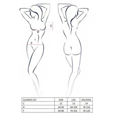 Комплект белья Passion Exclusive GLAMISS SET black L/XL