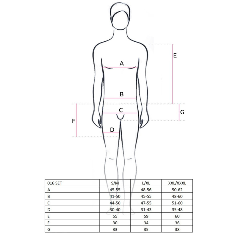 Сексуальний чорний набір Passion 016 SET L/XL Чорний