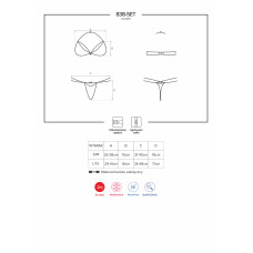 Комплект Obsessive 838-SET-3 Красный L/XL