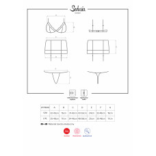 Комплект Obsessive Sedusia Чорний S/M